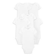 Carter's Child of Mine Baby Unisex White Short Sleeve Bodysuits, 6-Pack, Sizes Preemie-24 Months